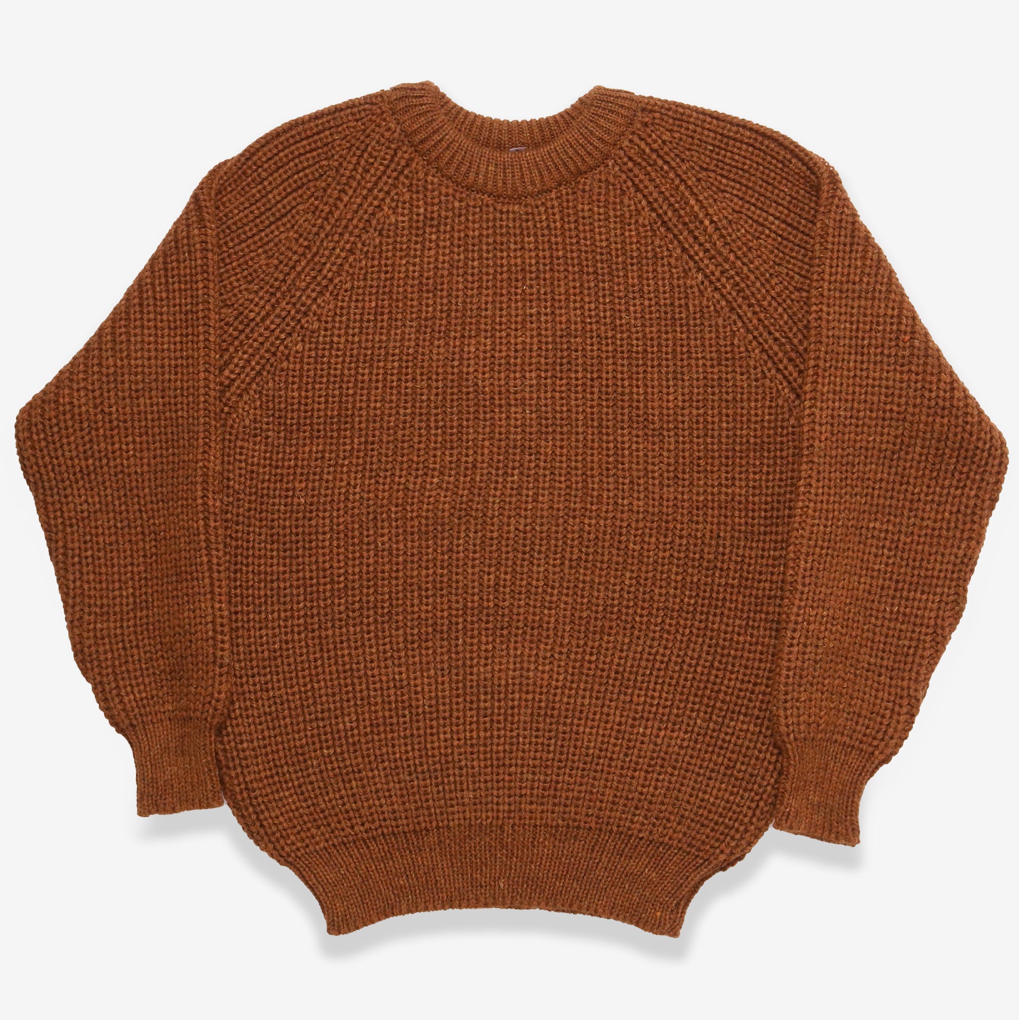 Wool Fisherman Sweater - Cinnamon