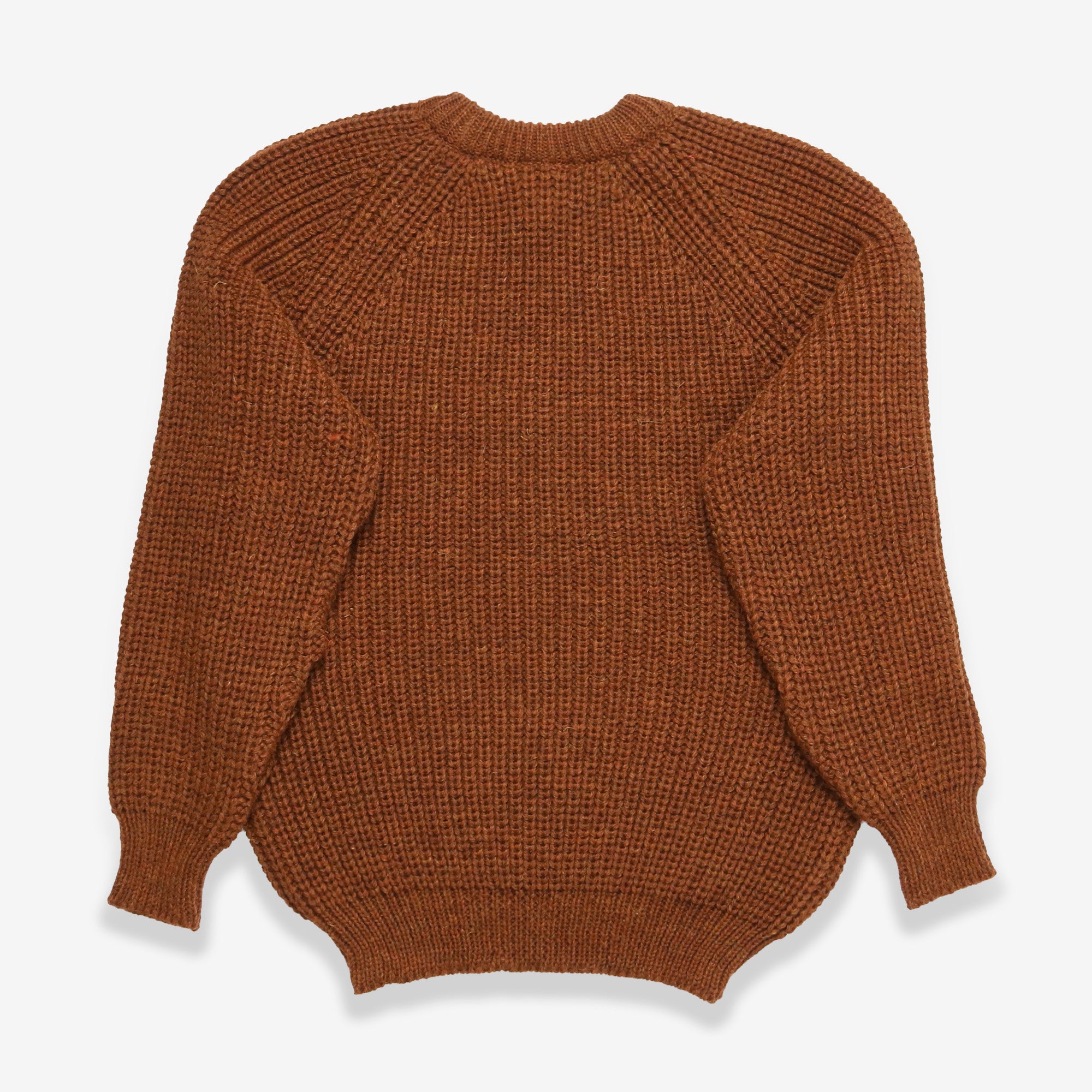 Wool Fisherman Sweater - Cinnamon
