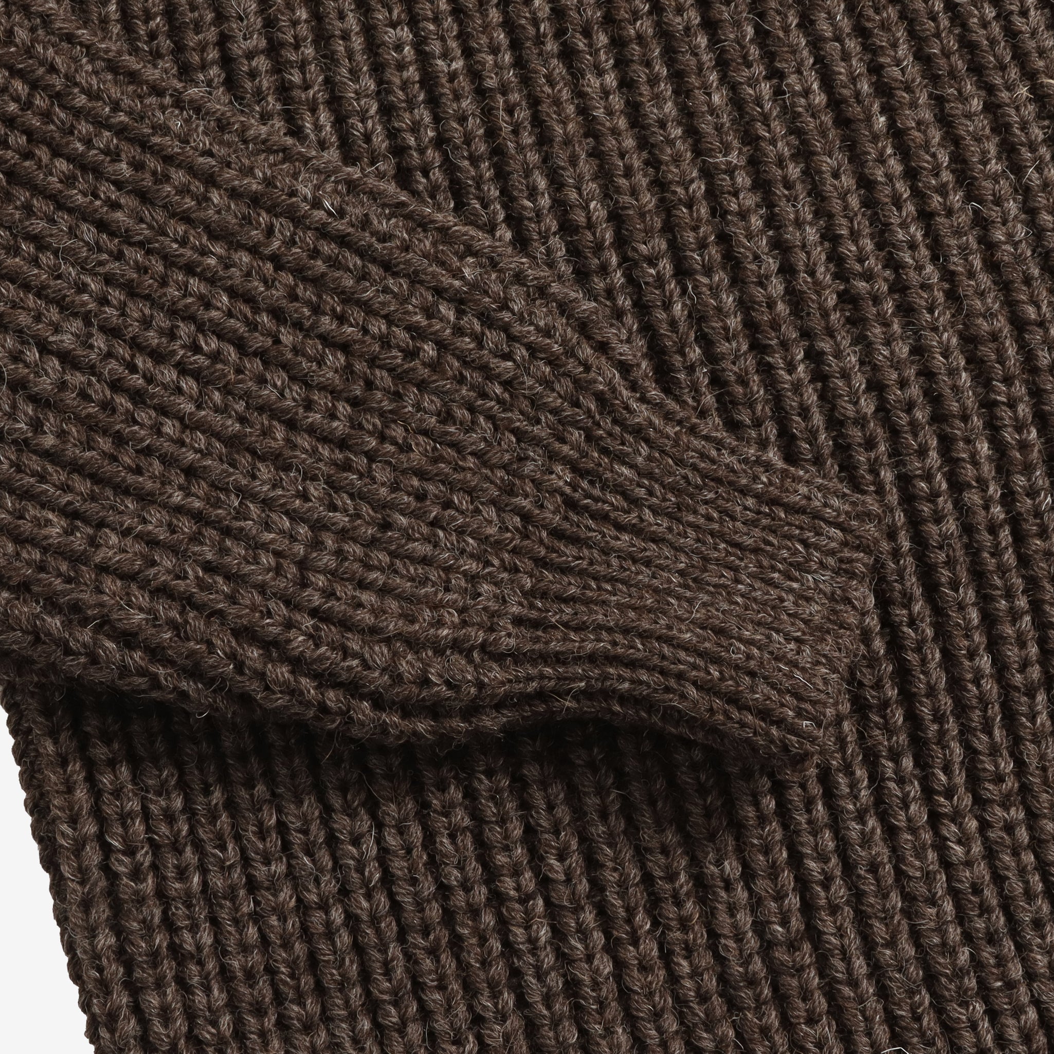 Wool Fisherman Sweater - Brown