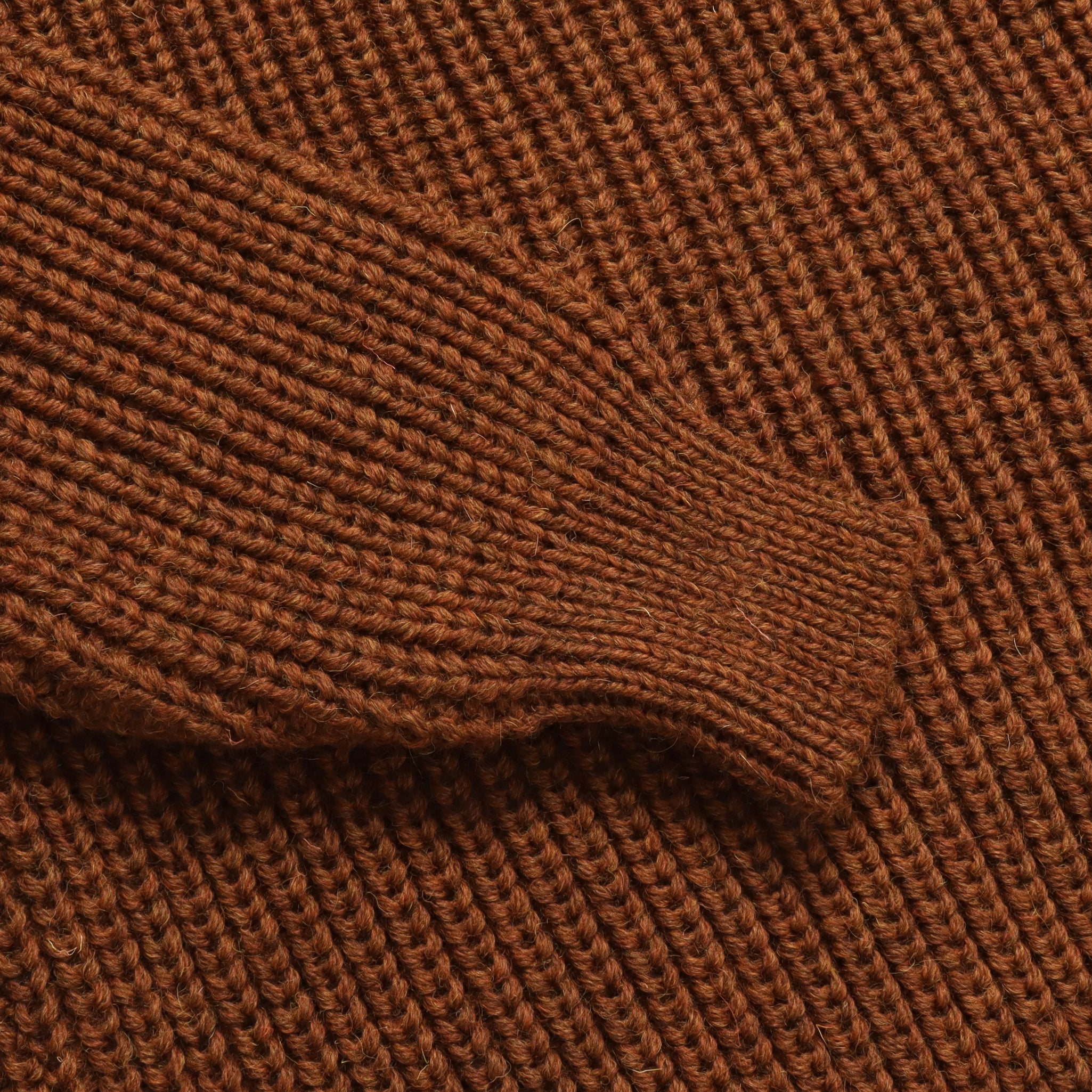 Wool Fisherman Sweater - Cinnamon