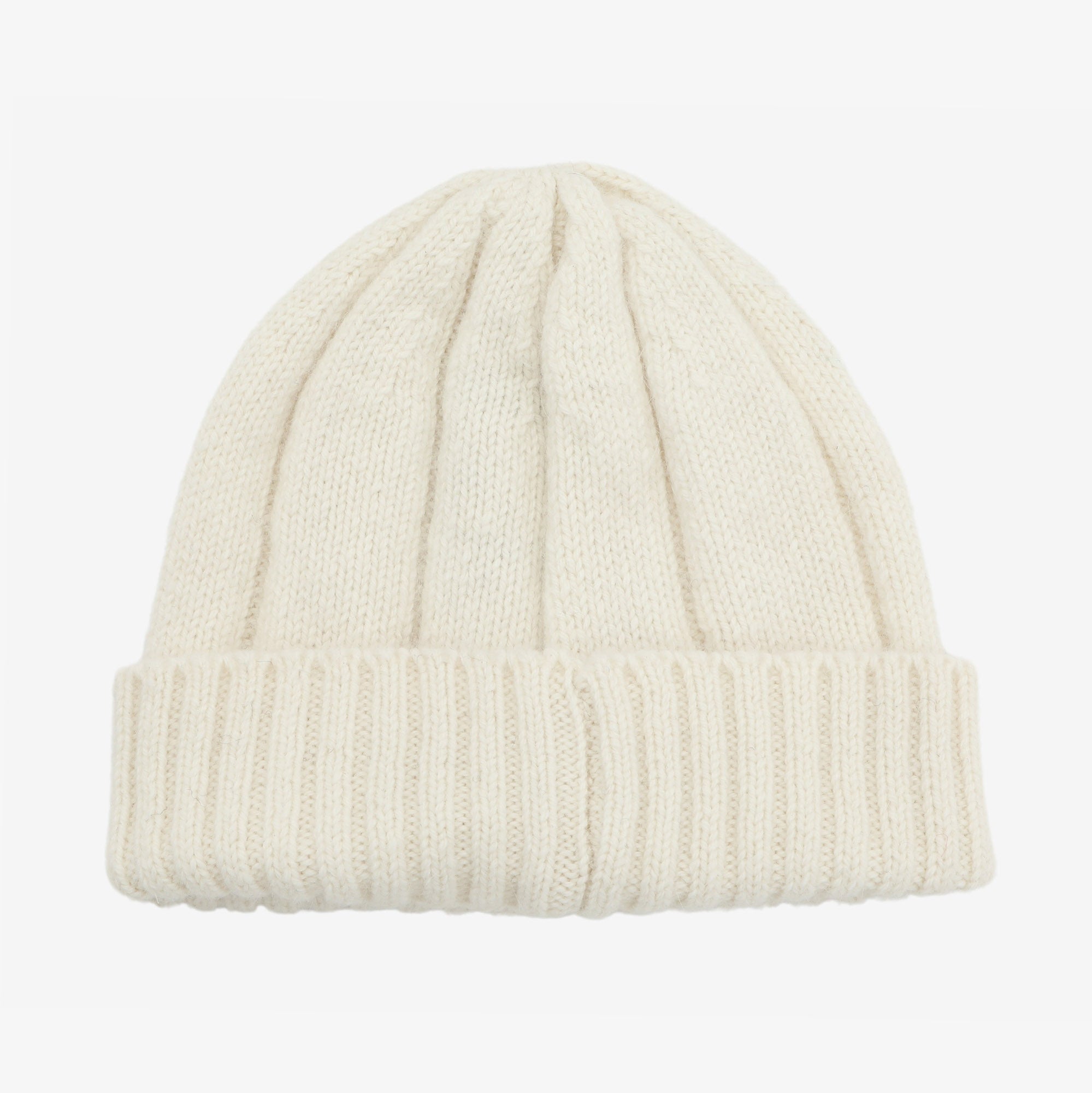 Lambswool Mix Watch Cap - Ecru